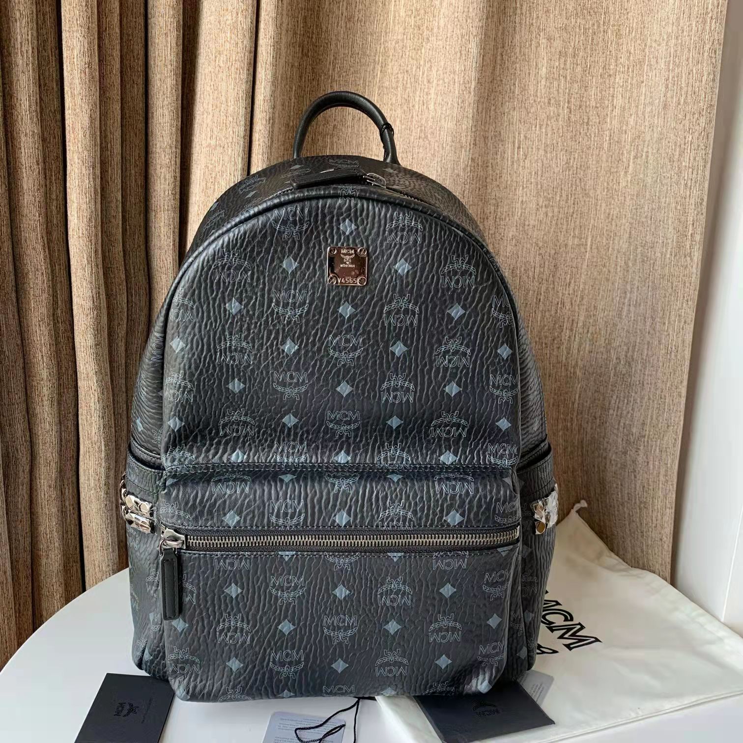 MCM Leather Black Backpack（41-33-15cm） - PerfectKickZ