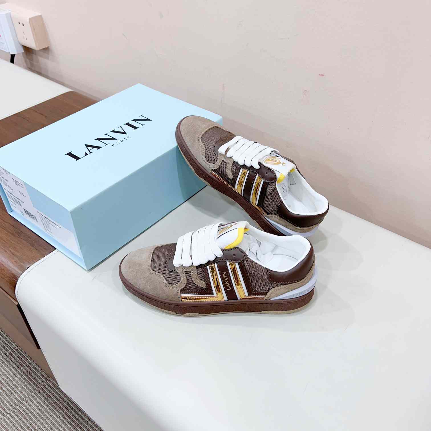 Lanvin Leather Low-top Clay Sneakers - PerfectKickZ