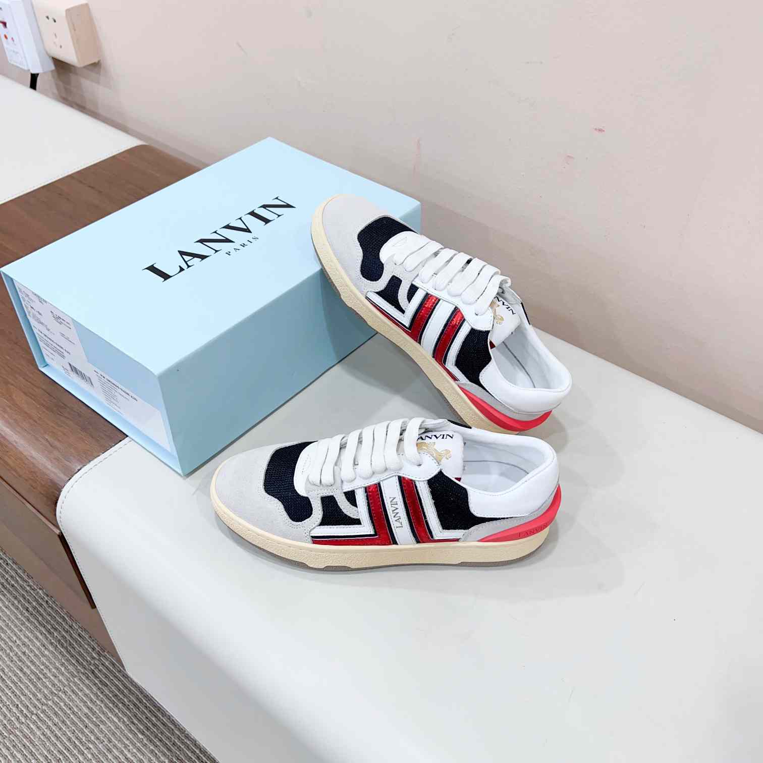 Lanvin Leather Low-top Clay Sneakers - PerfectKickZ