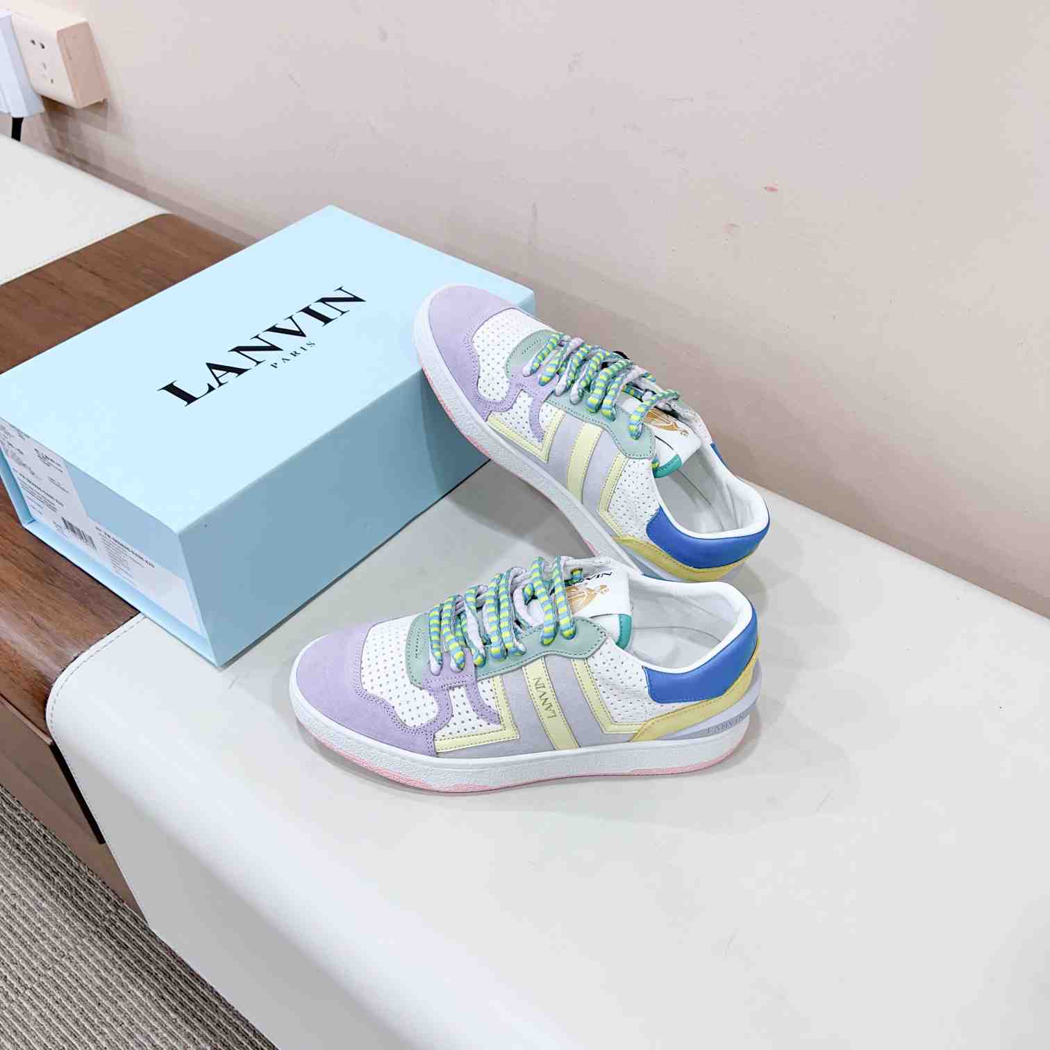 Lanvin Clay Colour-block Sneakers - PerfectKickZ