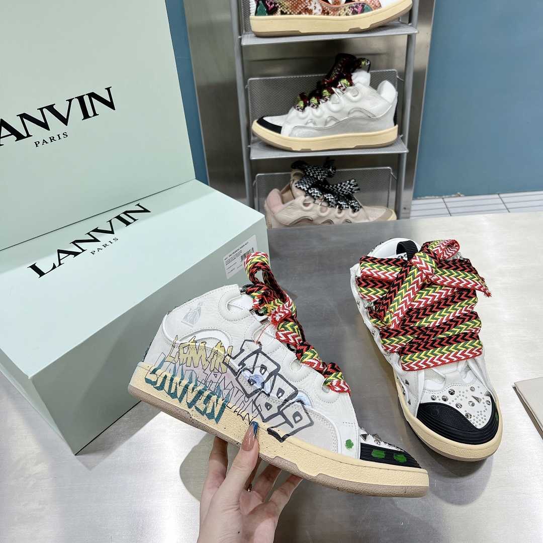 Lanvin Curb Lace Up Sneakers - PerfectKickZ