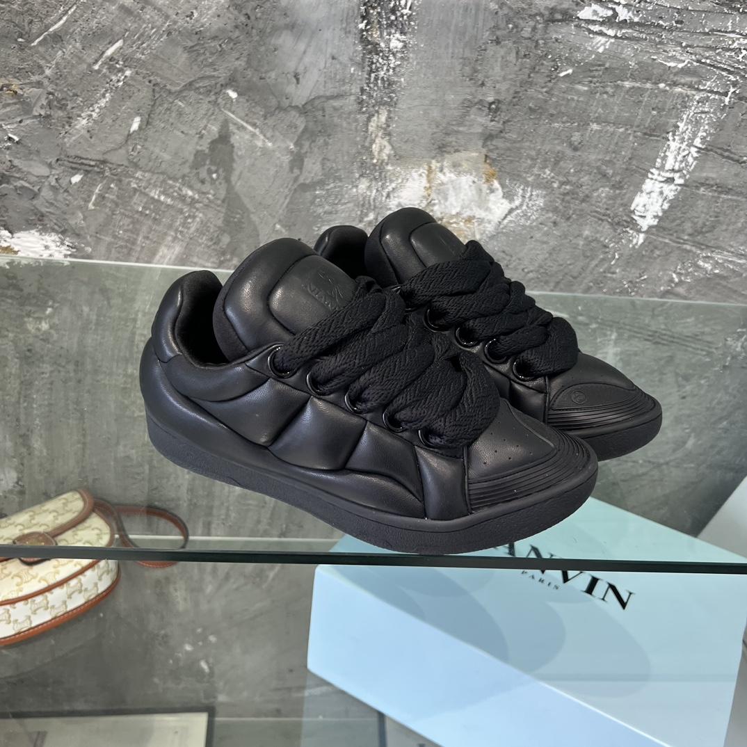 Lanvin Leather Curb XL Sneakers - PerfectKickZ