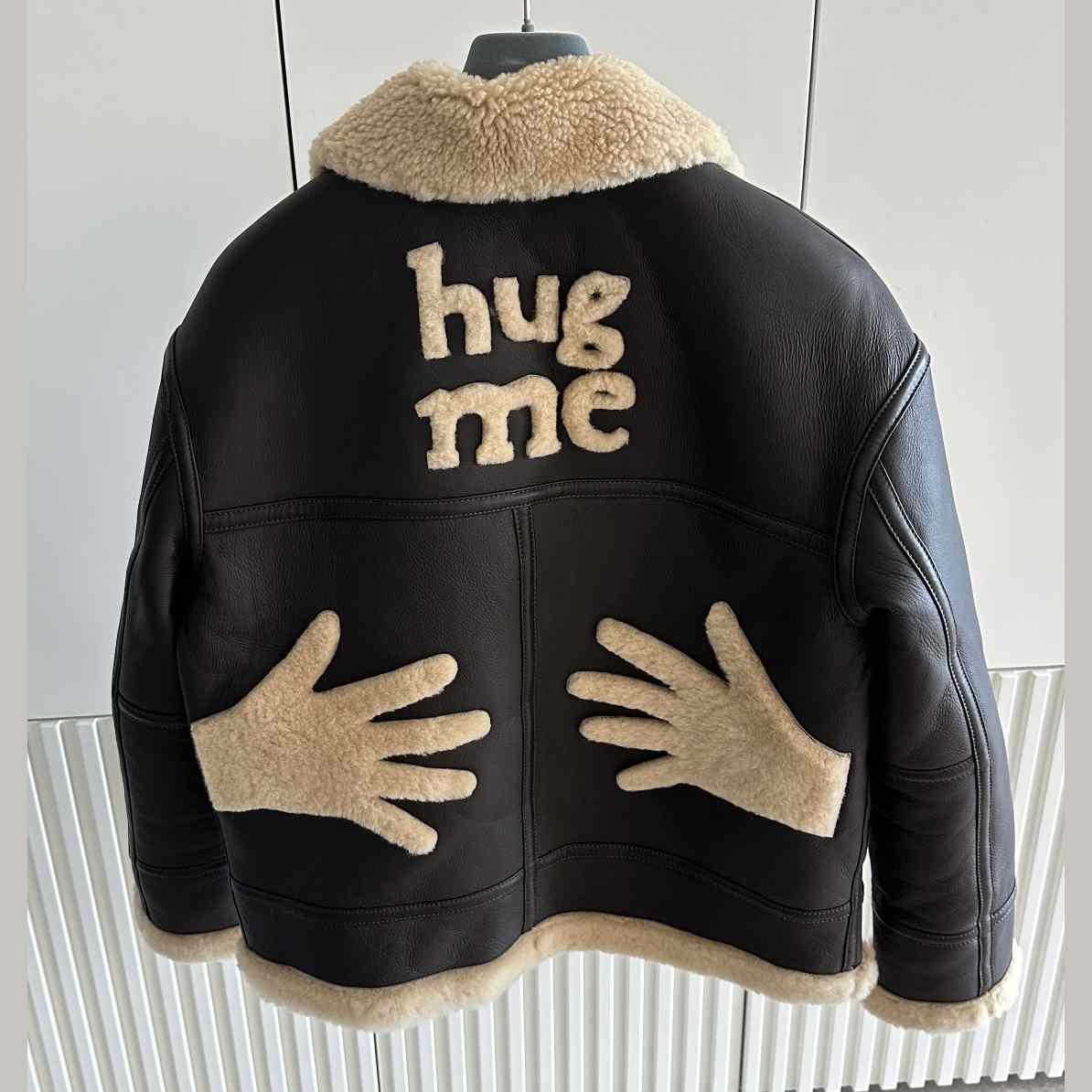 Moschino 'Hug Me' Leather Jacket - PerfectKickZ