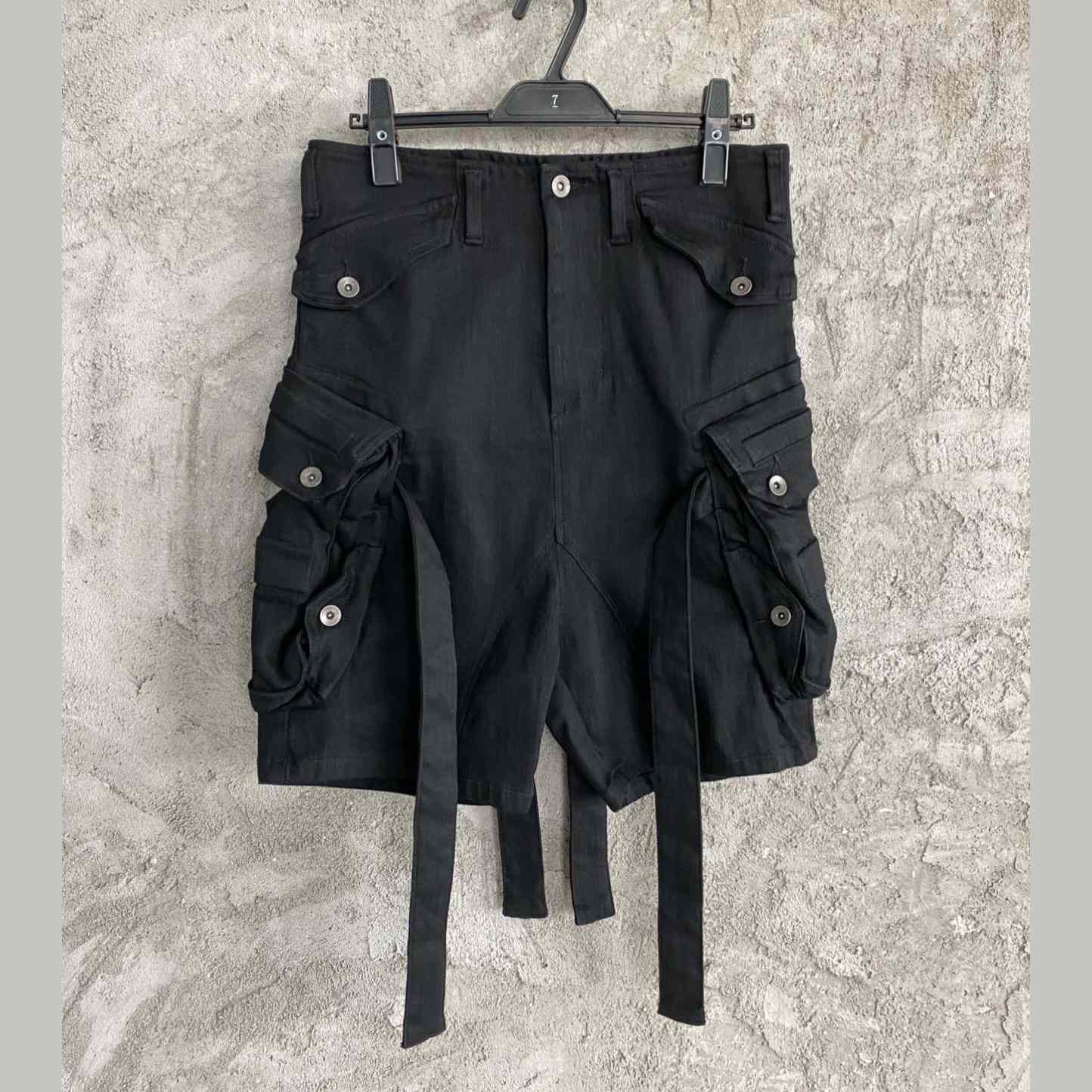 Julius Black Belt Cargo Pocket Shorts - PerfectKickZ