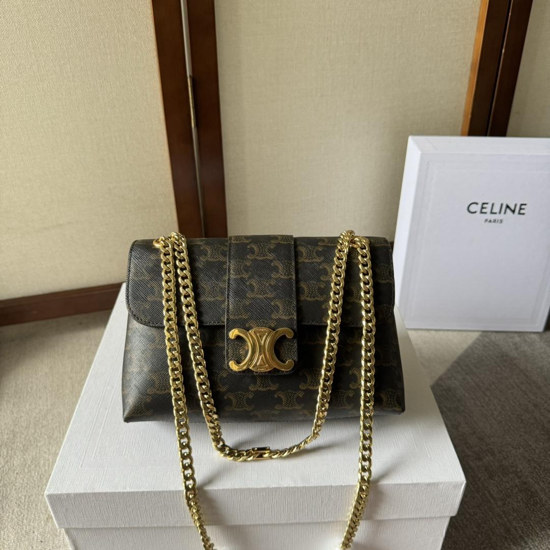 Celine Medium Celine Victoire Bag In Triomphe Canvas - PerfectKickZ