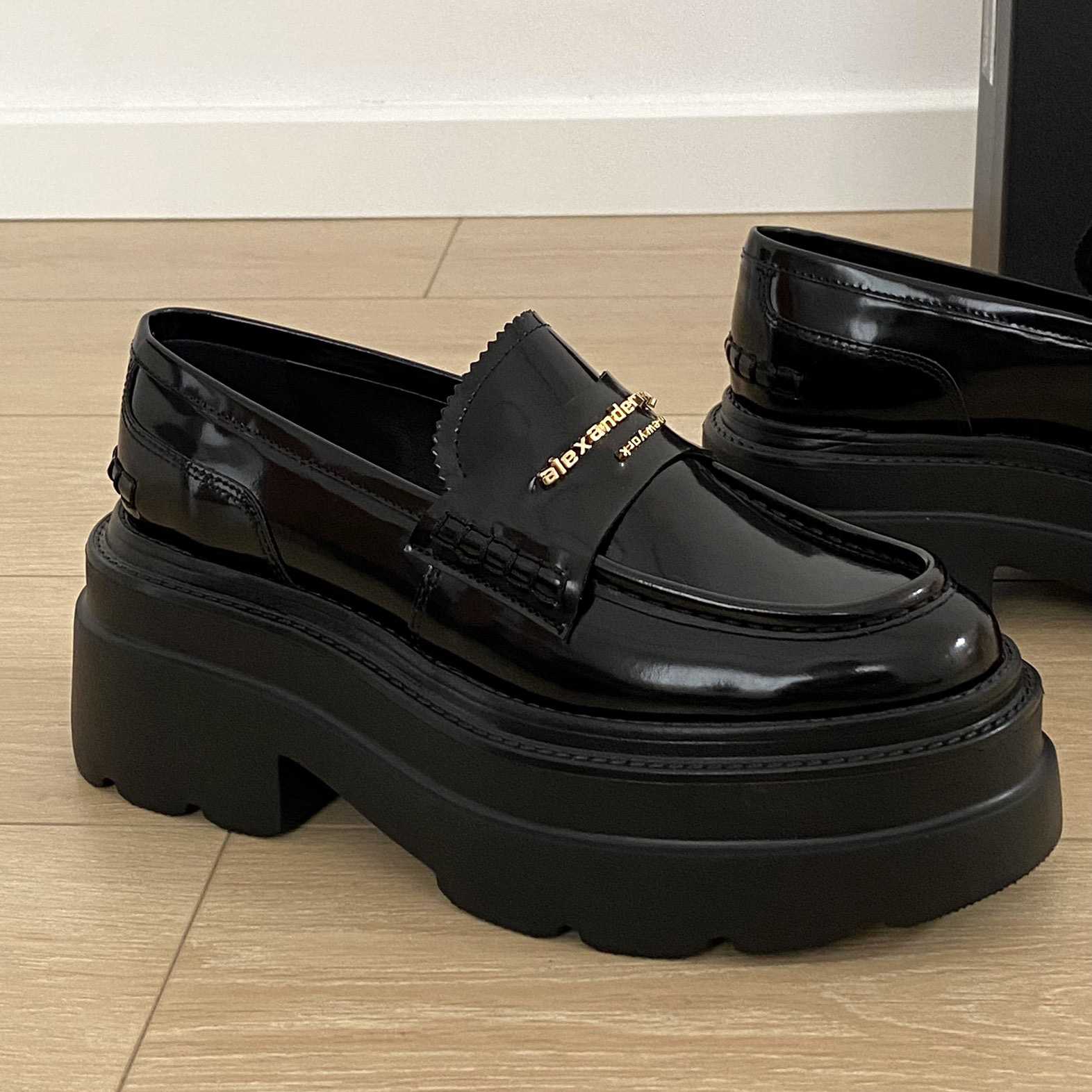 Alexander Wang Carter Platform Loafer In Leather - PerfectKickZ