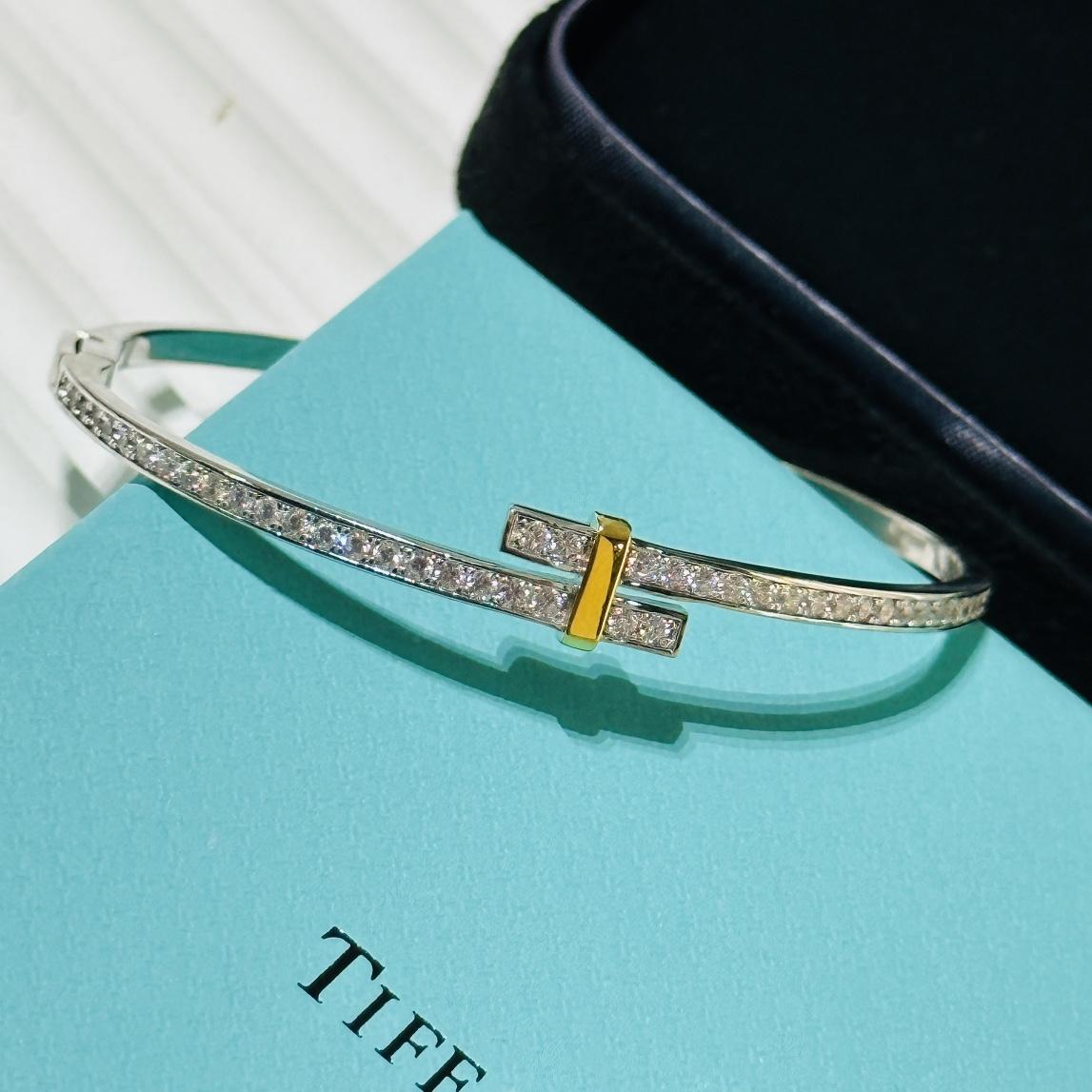 Tiffany & Co. Edge Hinged Bypass Bangle Bracelet - PerfectKickZ