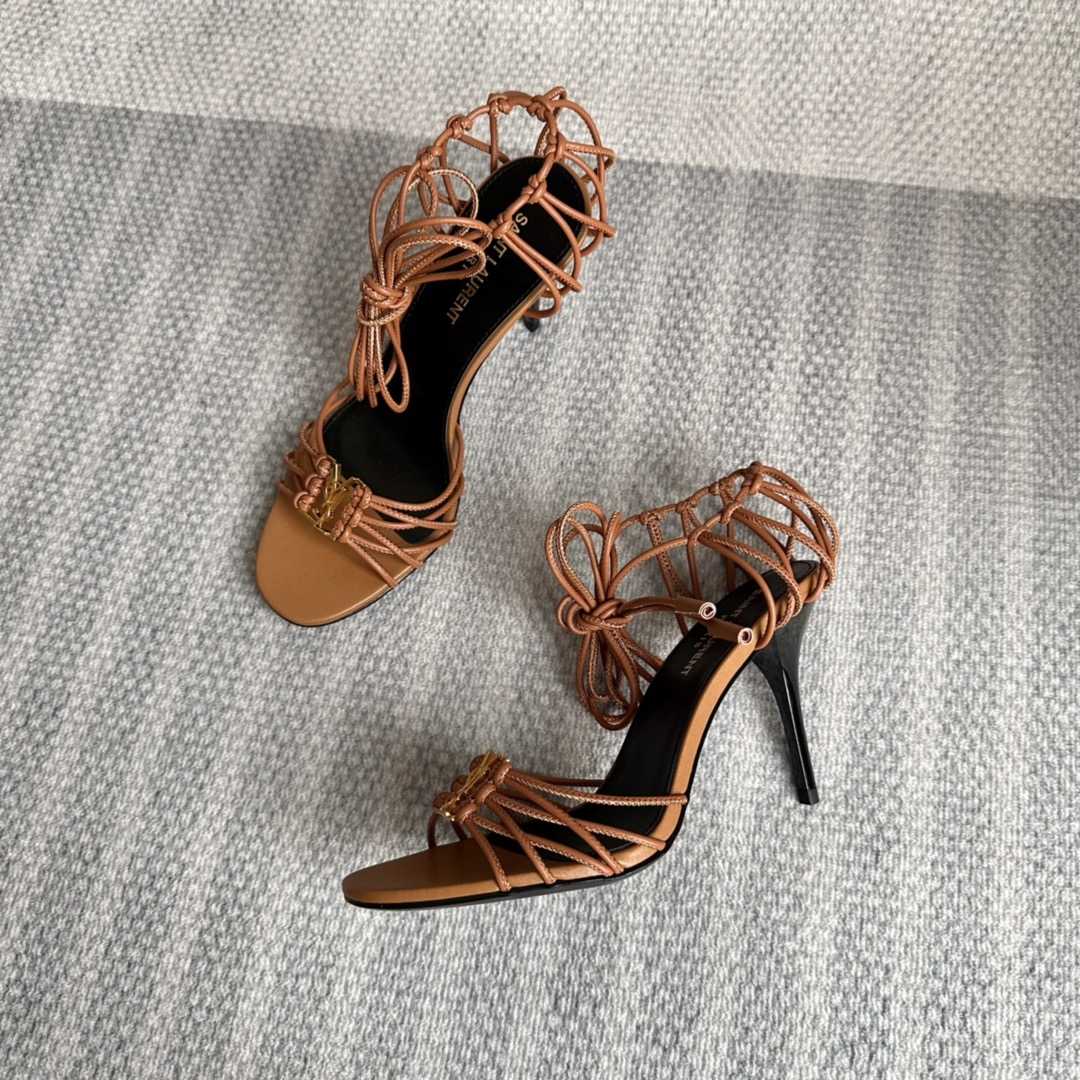 Saint Laurent Babylone Sandals In Smooth Leather - PerfectKickZ