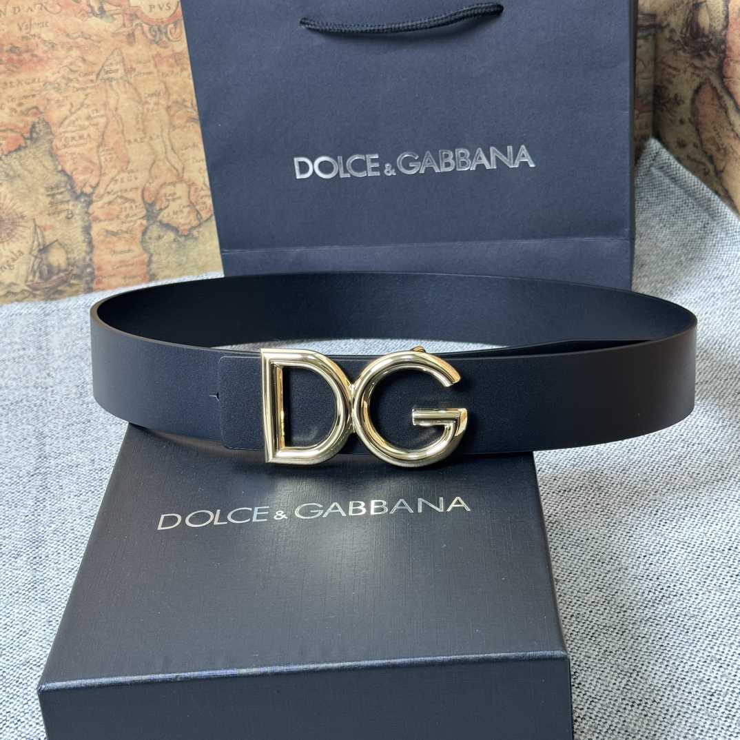 Dolce & Gabbana DG Logo-buckle Leather Belt   40mm - PerfectKickZ