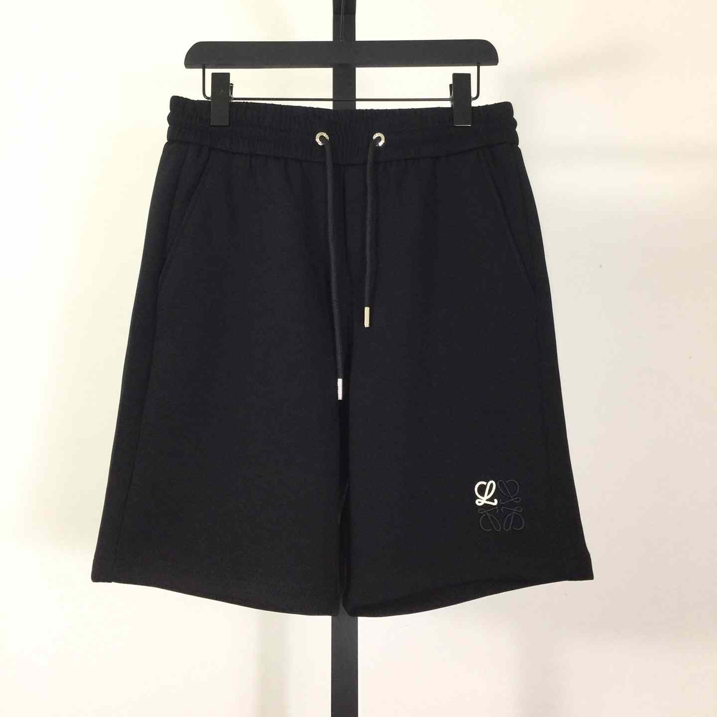 Loewe Cotton Shorts In Black - PerfectKickZ