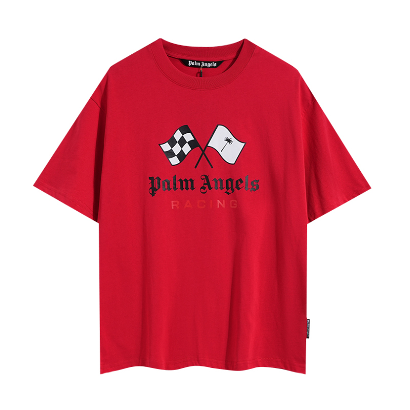 Palm Angels T-Shirt Racing Red - PerfectKickZ