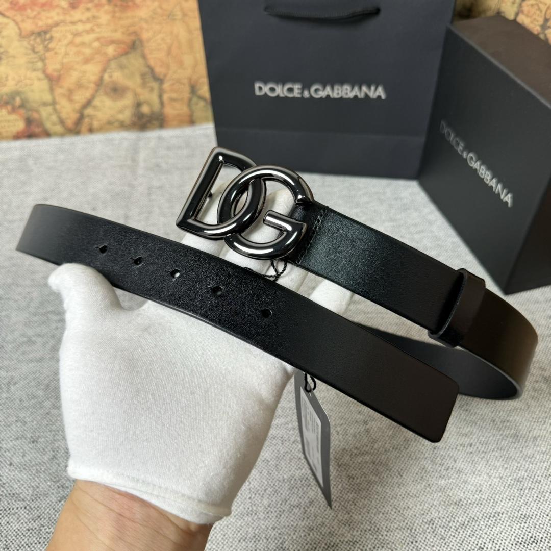 Dolce & Gabbana DG Logo-buckle Leather Belt   35mm - PerfectKickZ