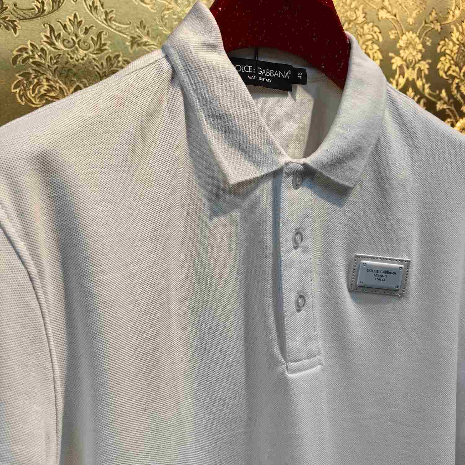 Dolce & Gabbana Logo Patch Polo Shirt  - PerfectKickZ