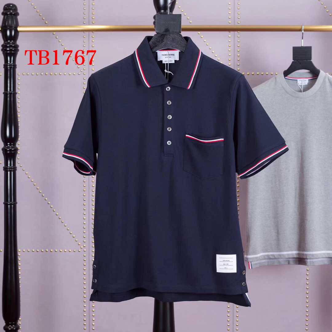 Thom Browne Bar Stripe Short-sleeve Polo   TB1767 - PerfectKickZ