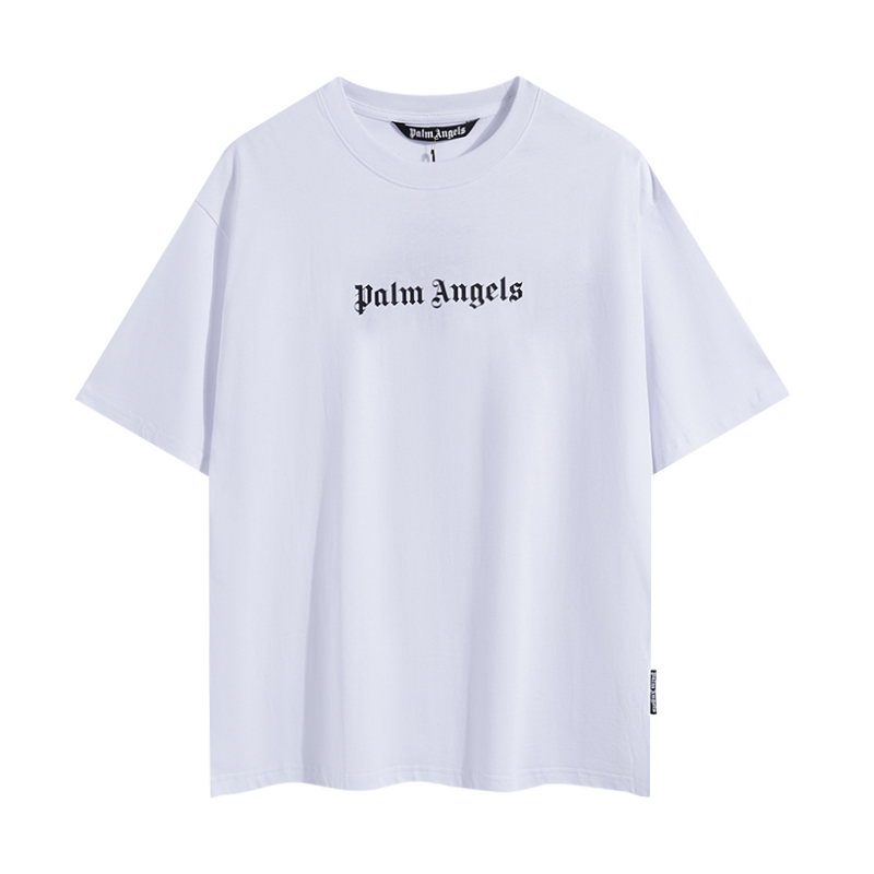 Palm Angels Logo Printed Crewneck T-Shirt  - PerfectKickZ