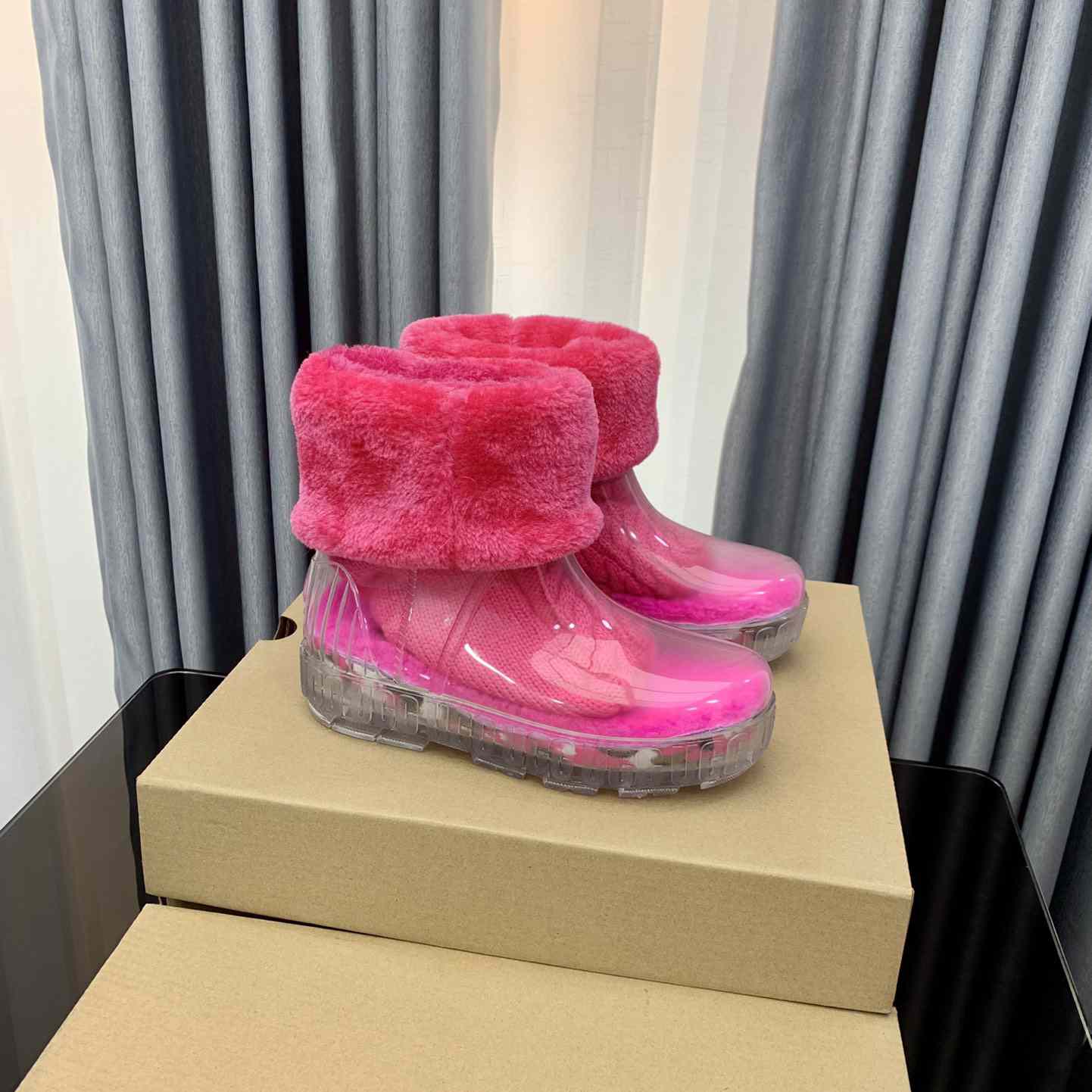 Ugg Drizlita Clear Womens Taffy Pink Fashion Boots - PerfectKickZ