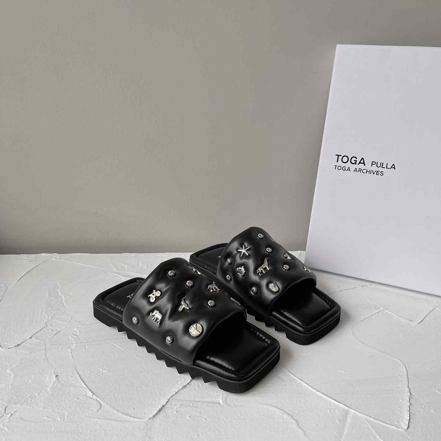 Toga Virilis Leather Slides - PerfectKickZ