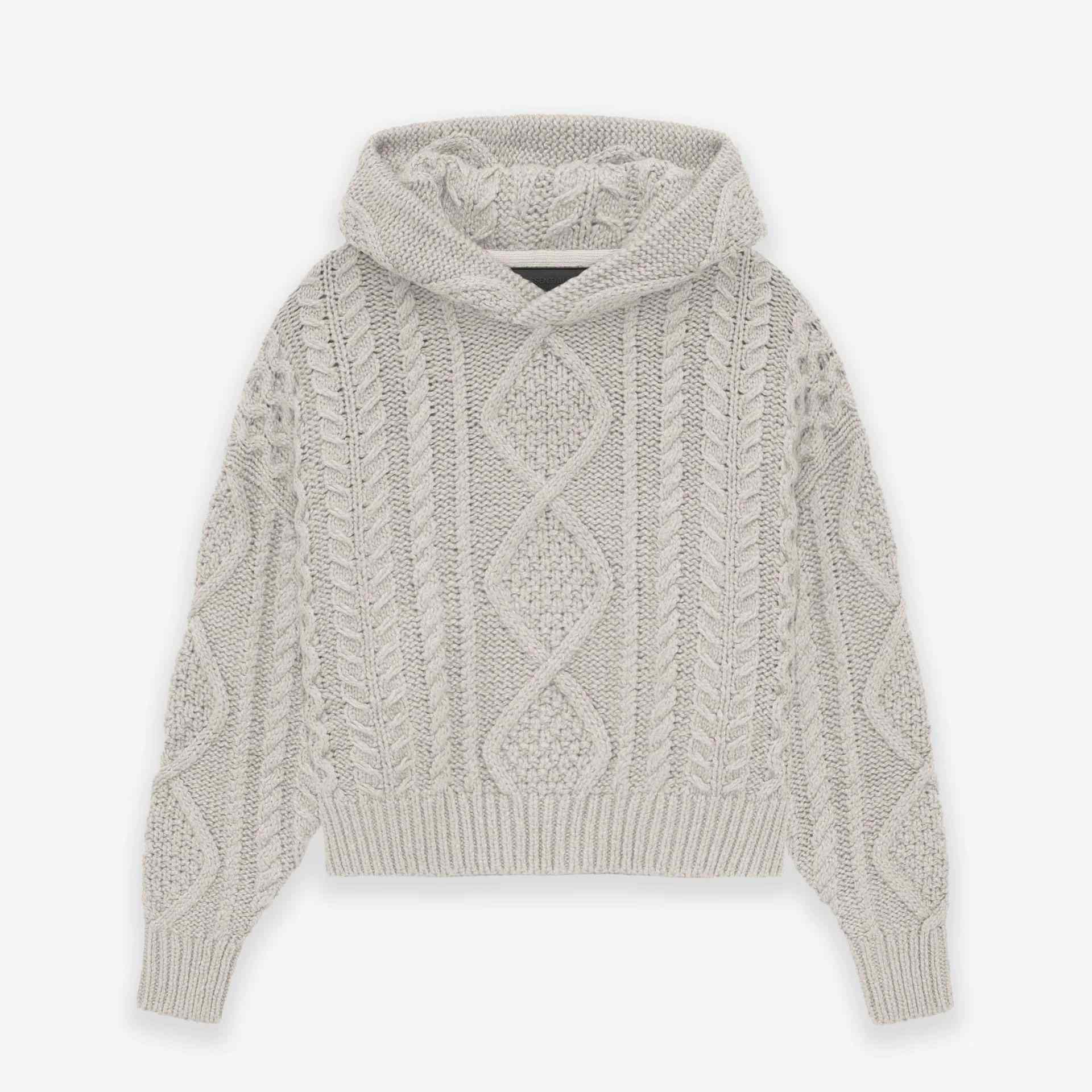 Fear Of God Essentials Cable Knit Hoodie - PerfectKickZ