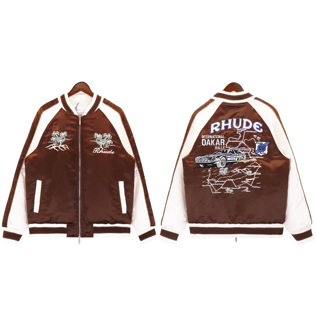Rhude Souvenier Jacket In Brown - PerfectKickZ