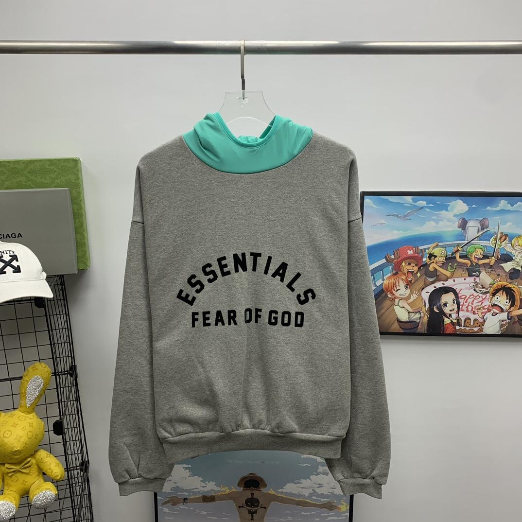 Fear Of God Essentials Logo-print Hoodie - PerfectKickZ