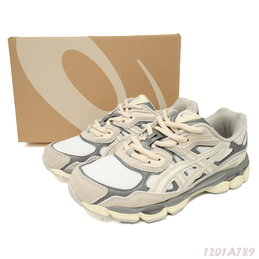 AsicsGEL-NYC Rice White Gray Sneakers           1201A789  - PerfectKickZ
