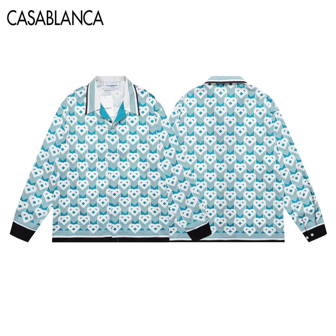Casablanca Heart Monogram Silk Shirt - PerfectKickZ