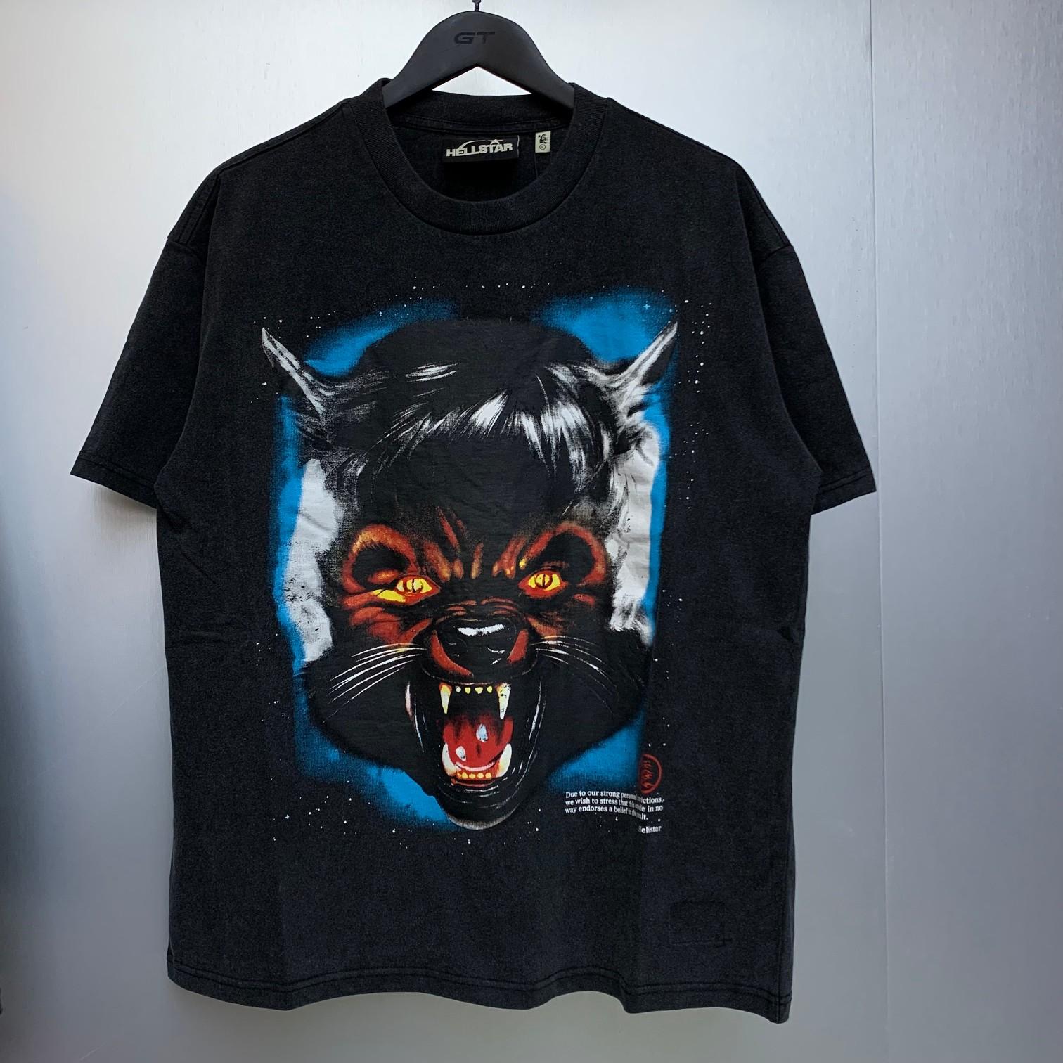 Hellstar Full Moon T-shirt In Vintage Black - PerfectKickZ