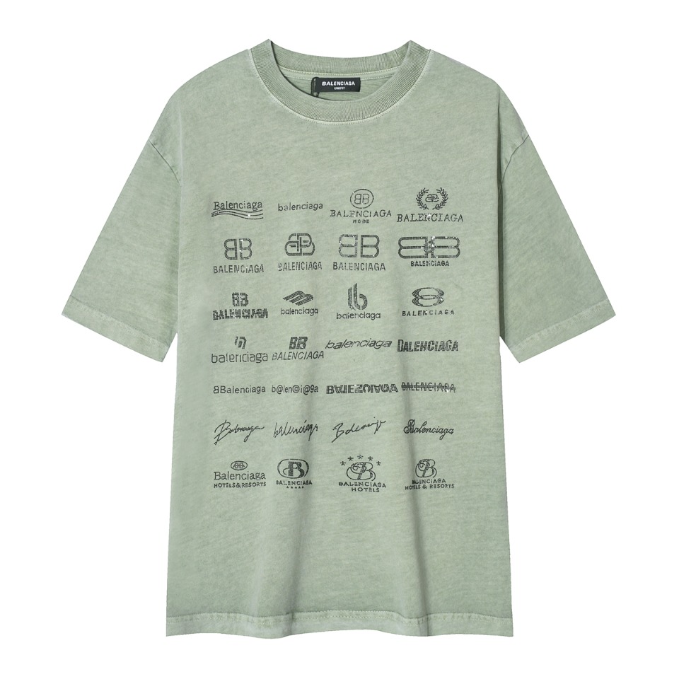 Balenciaga Archives Logos Print Cotton T-Shirt - PerfectKickZ