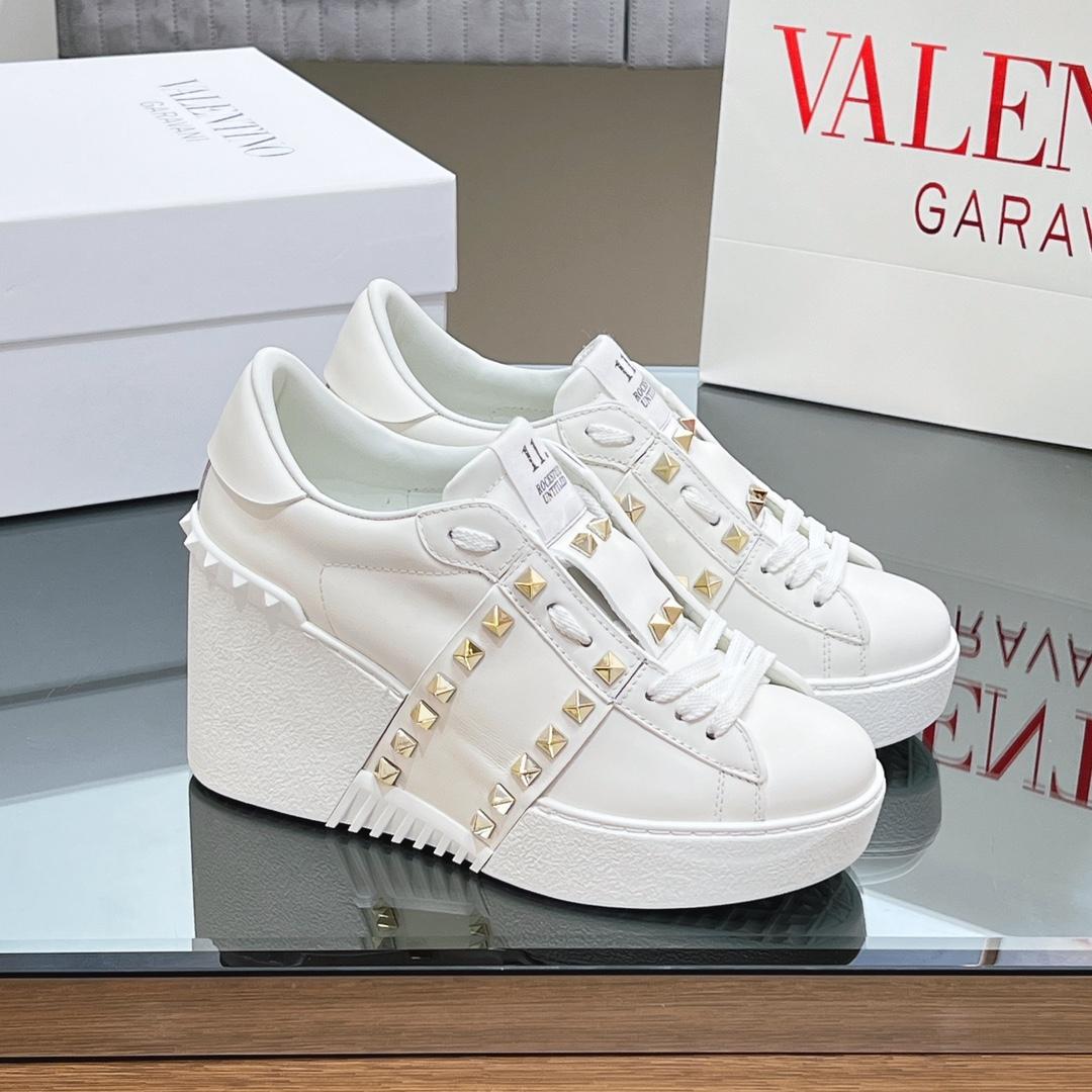 Valenti Open Disco Wedge Sneaker In Calfskin  85mm - PerfectKickZ