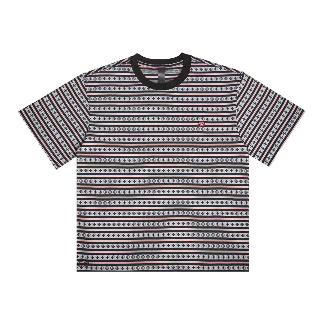 Chrome Heart Stripe Cotton T-shirt - PerfectKickZ