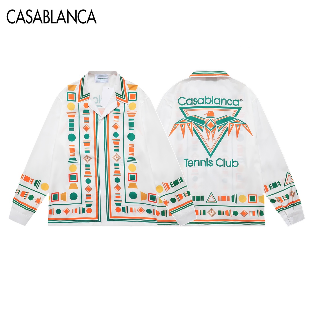 Casablanca Playful Eagle Silk Shirt - PerfectKickZ