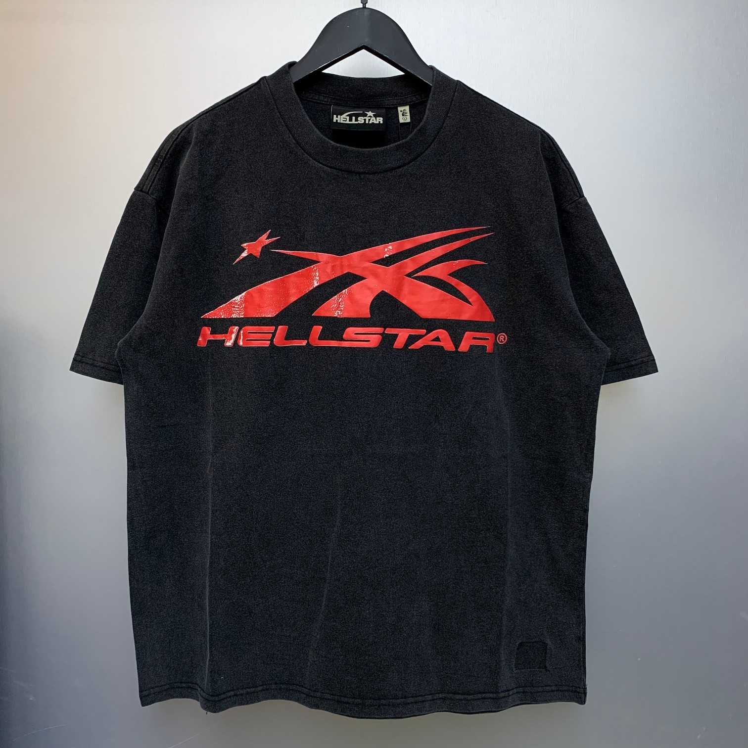 Hellstar Sport Logo Gel T-shirt In Vintage Black( - PerfectKickZ